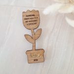 Tulipa Decorativa em MDF Personalizada com Nome