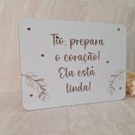 placa com personalização noiva