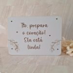 placa entrada noiva