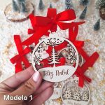 Bola Natal decorativa mdf