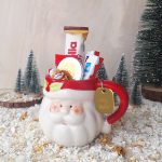 Caneca Pai Natal com chocolates